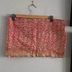 Wearable Art Crafted Wool Silk Scarf Wrap Kooloo Hand Made in Nepal 74 x 12 in